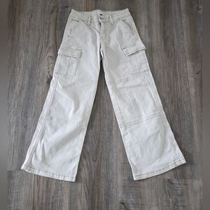 Art Class Kids Wide Leg Cargo Pants Light Gray Size 10